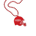 Red Football Helmet Medallion Beads